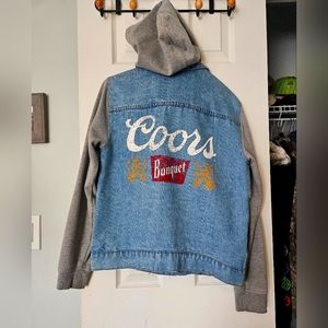 Coors Light Denim Hoodie Hybrid size Small